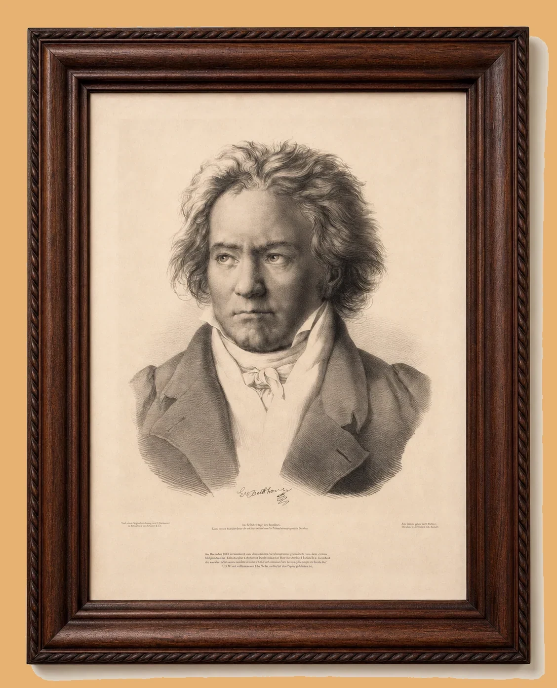 Portrait of Ludwig van Beethoven by Ferdinand Schimon (original painter)