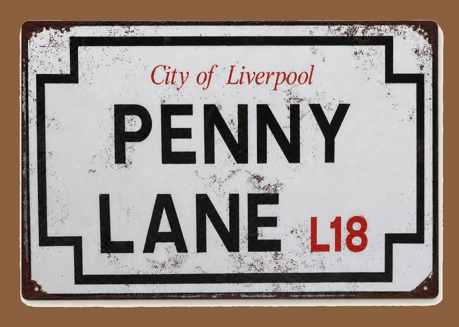 Penny Lane street-sign display by Maker unrecorded; referencing Lennon–McCartney's song
