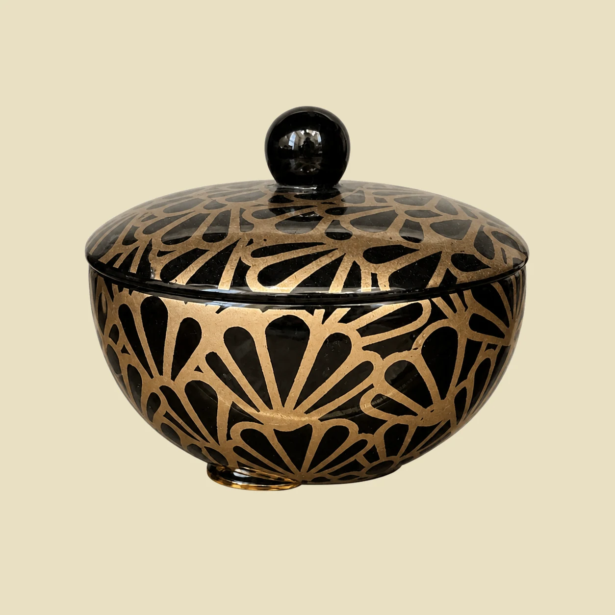 Pierced Covered Bowl by Maker unrecorded
