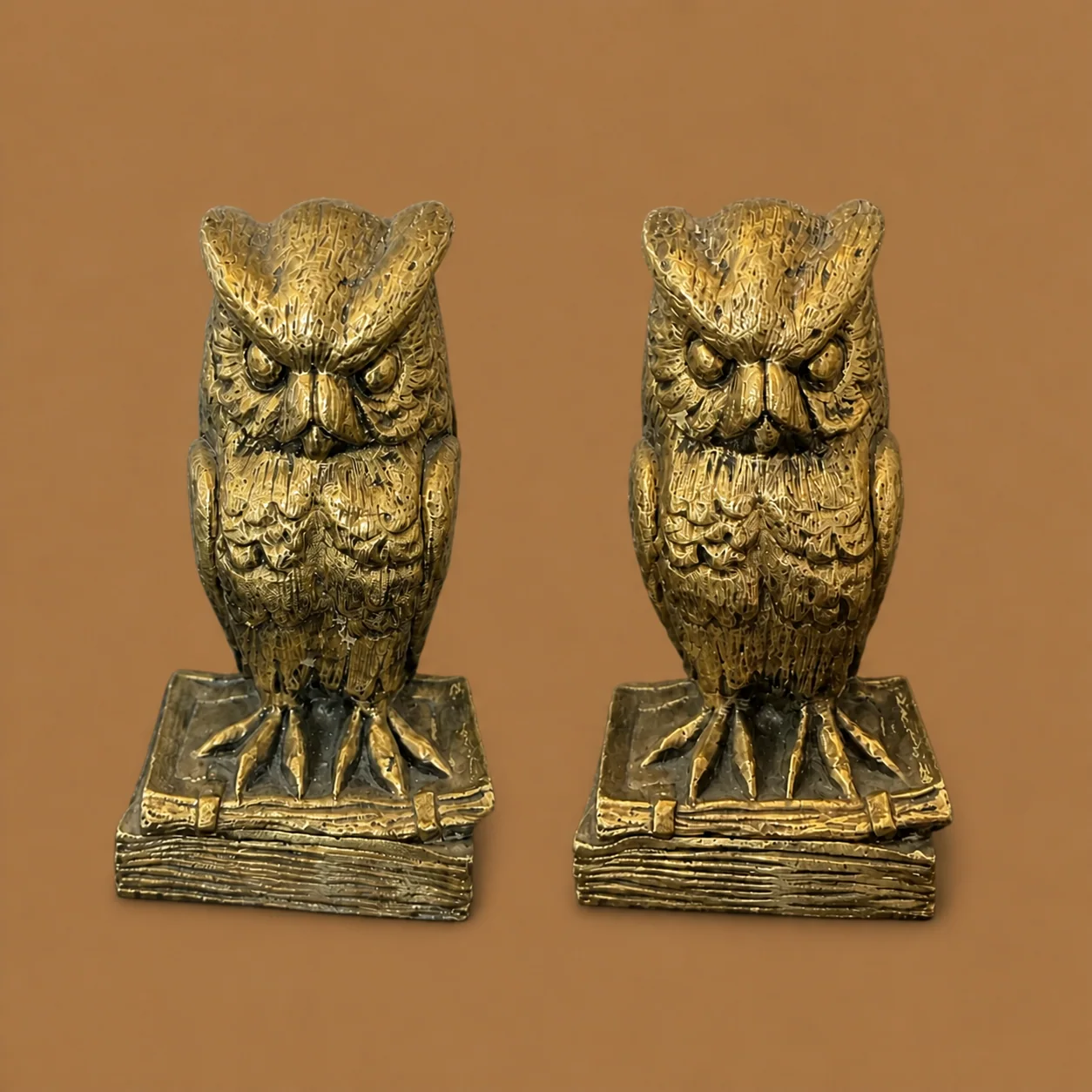 Brass Owl Set by Maker unrecorded