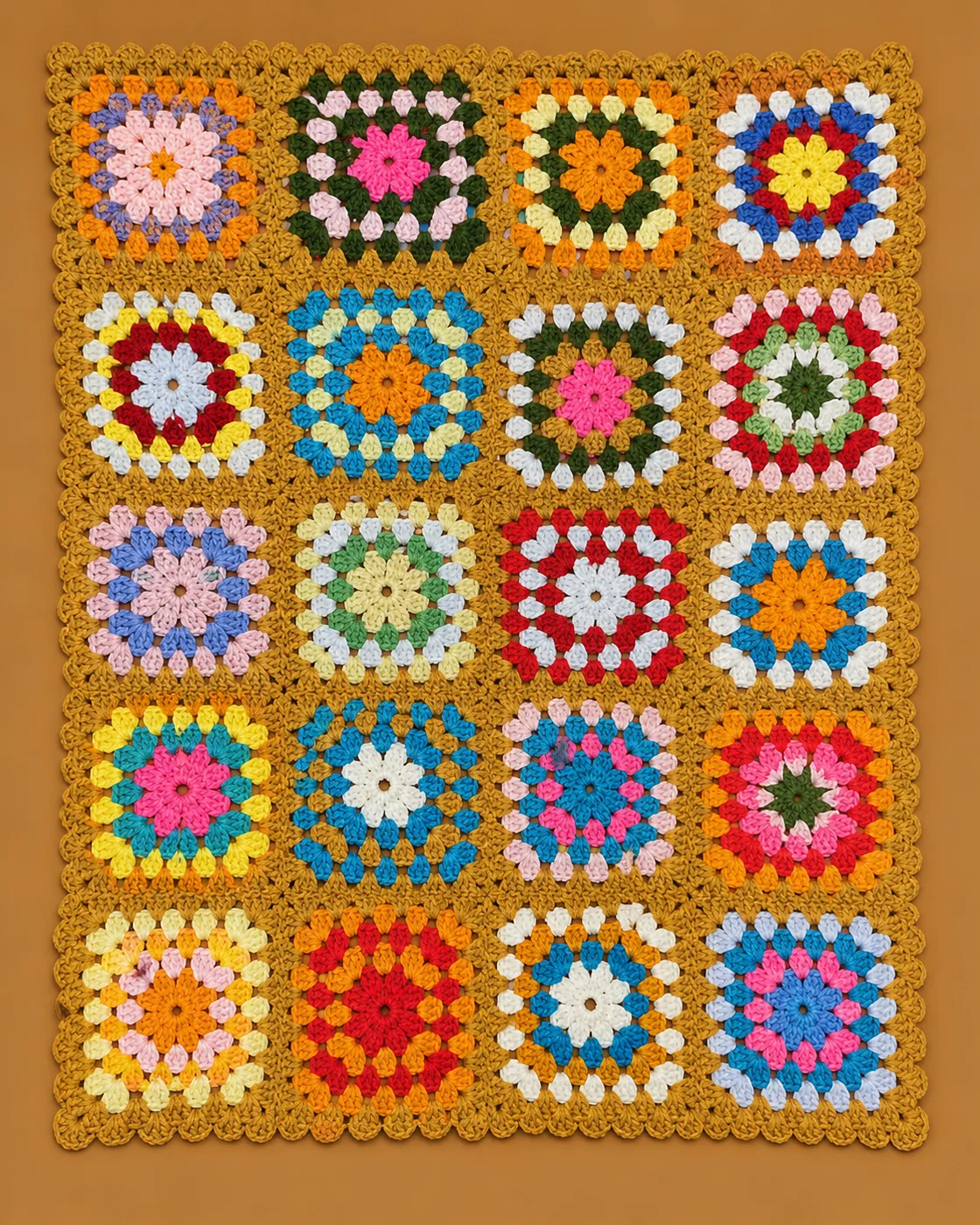 Crocheted Blanket by Maker unrecorded