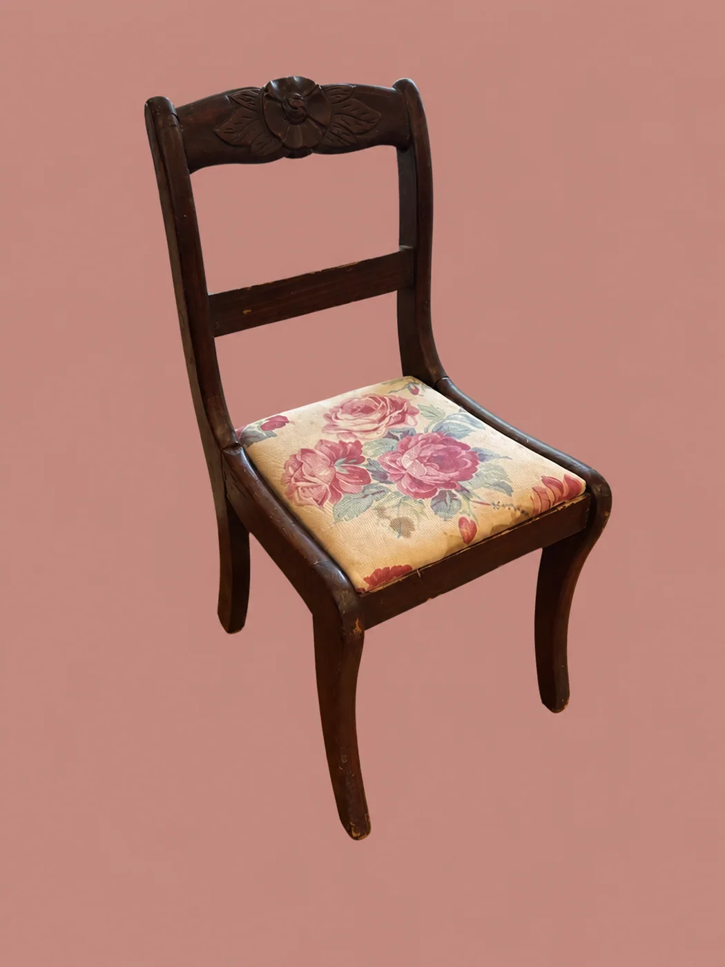 Child's Floral Chair by Maker unrecorded