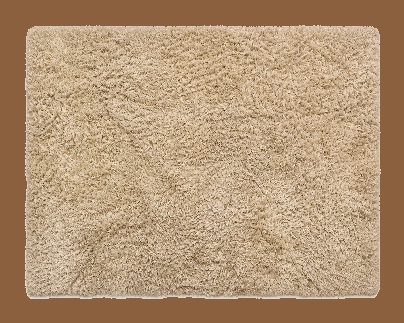 Cream Shag Room Rug by Maker unrecorded