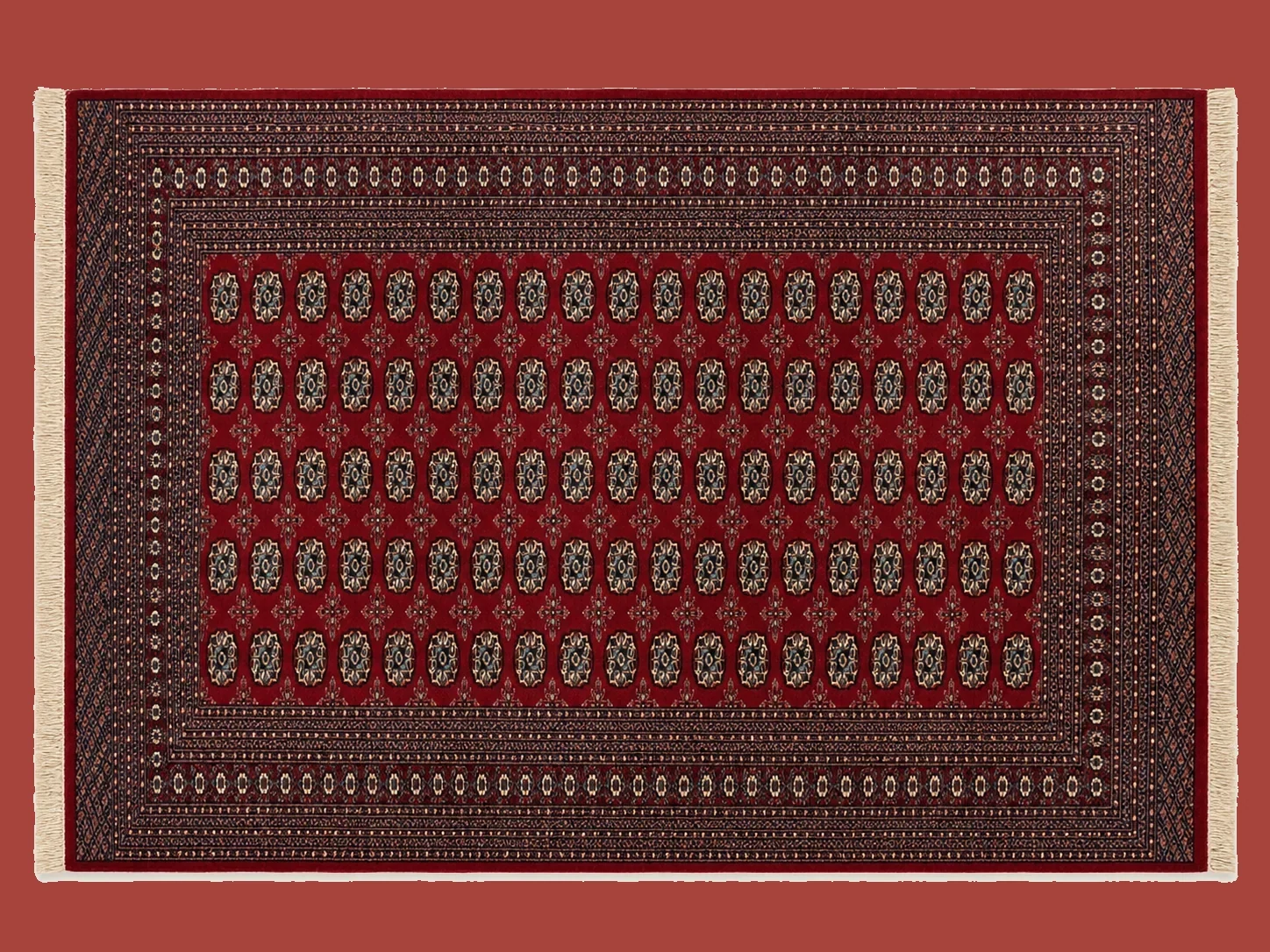 Red Medallion Room Rug by Maker unrecorded