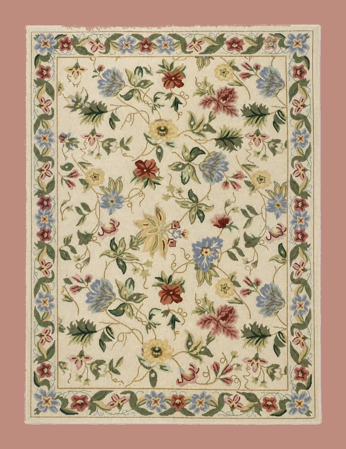 Floral Vine Lobby Rug by Maker unrecorded