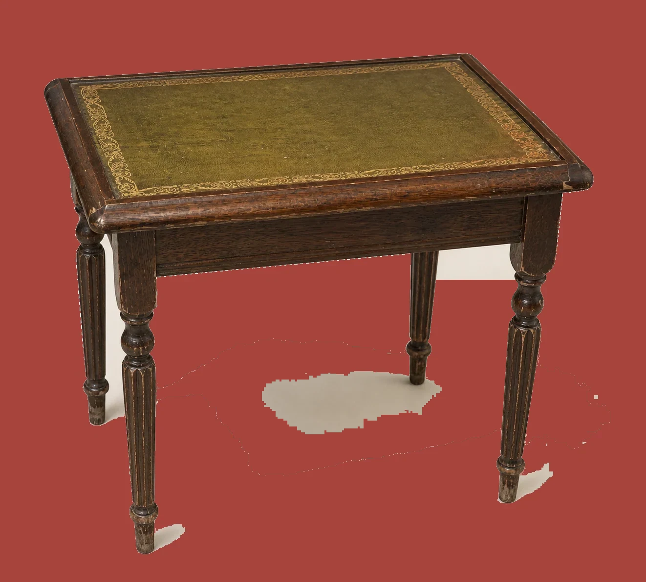 Small Dark Wood Side Table by Maker unrecorded