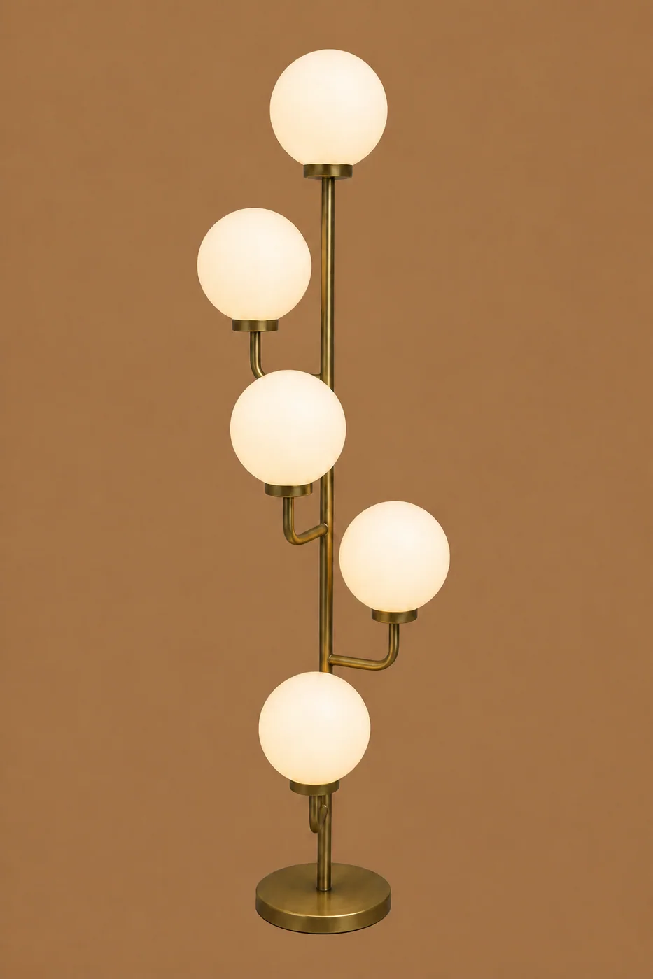 Five-Globe Floor Lamp by Maker unrecorded