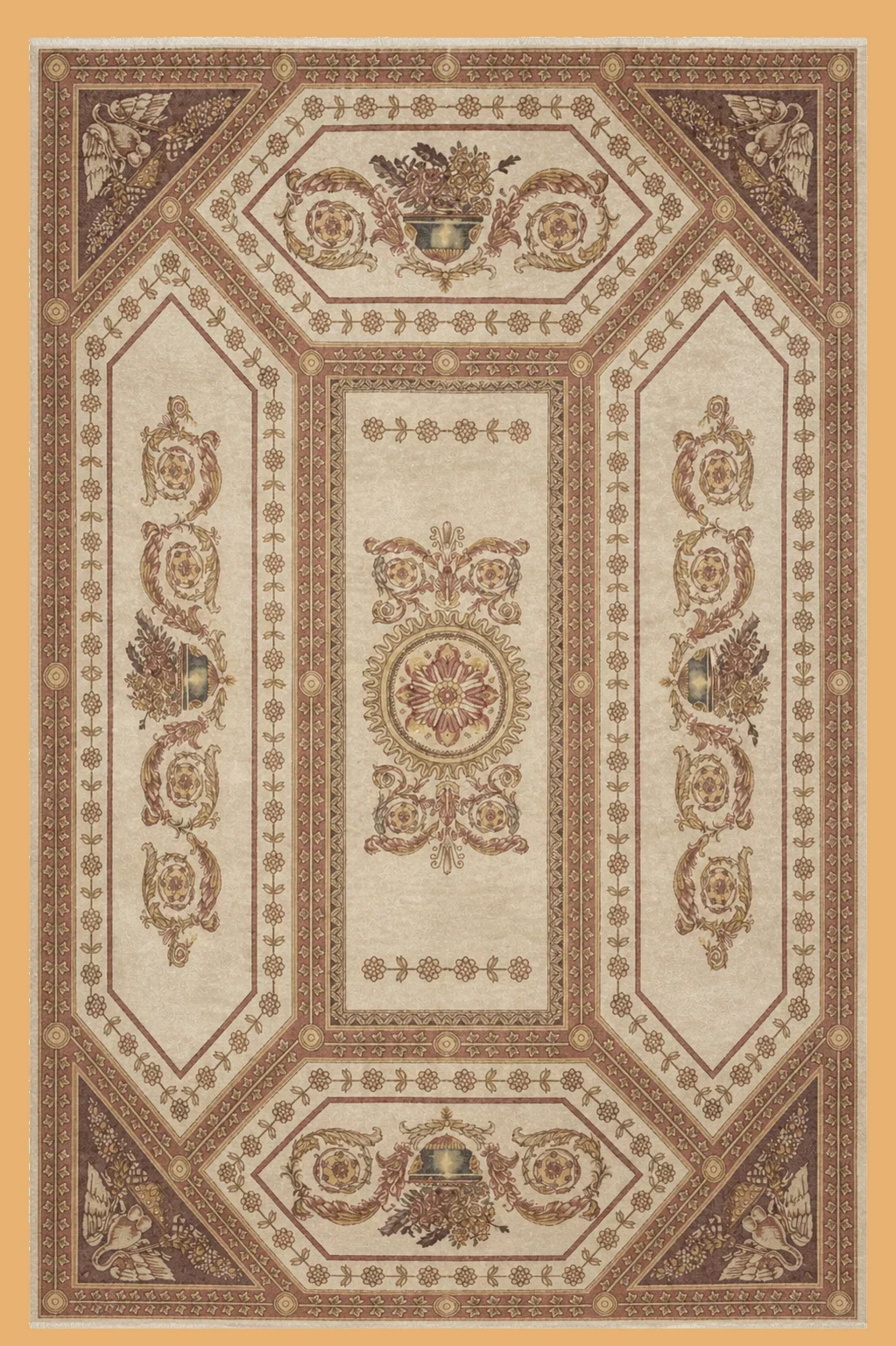 Patterned Room Rug by Maker unrecorded